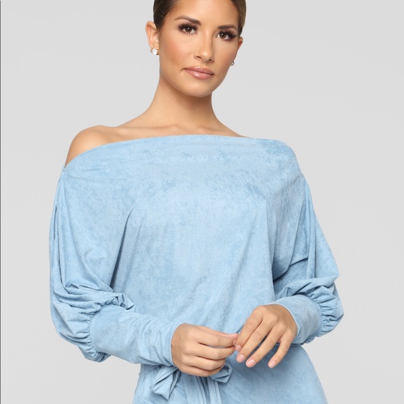 Blue soft midi dress - Picture 5 of 7